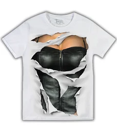 Прикольные футболки: Мегабюст джинса (3d футболка)